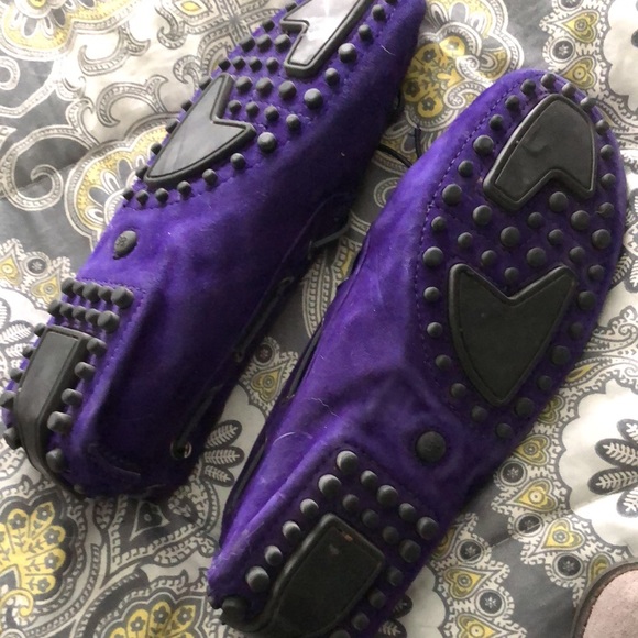 Ladies purple suede flats - Picture 2 of 2